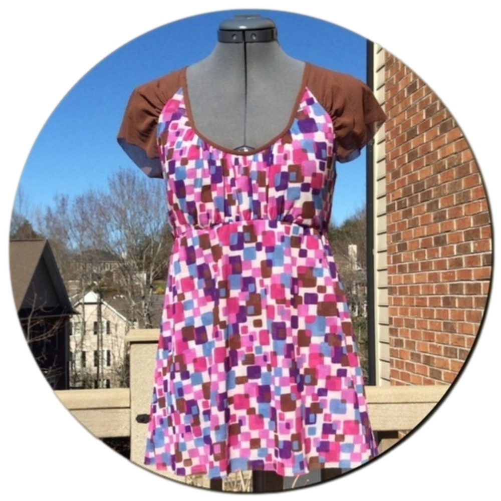 FREE PEOPLE Abstract Print Sheer Dress Size M